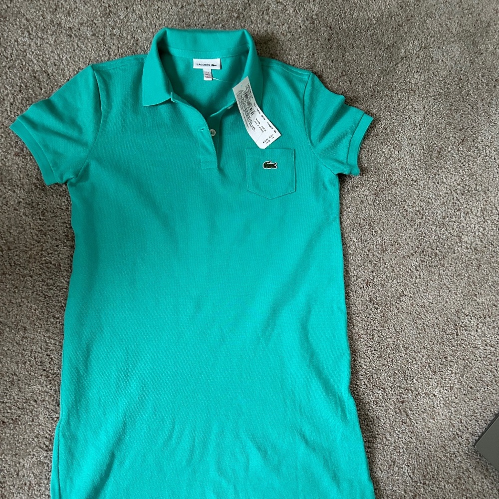 NWT Lacoste Girls Green Tennis Dress